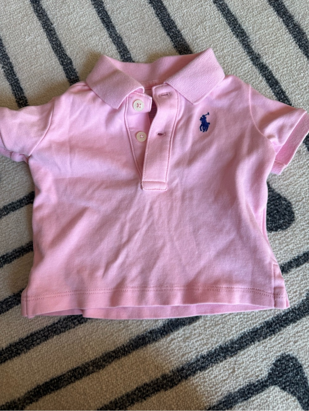 Ralph Lauren Toddler Pink Polo with Navy Pony